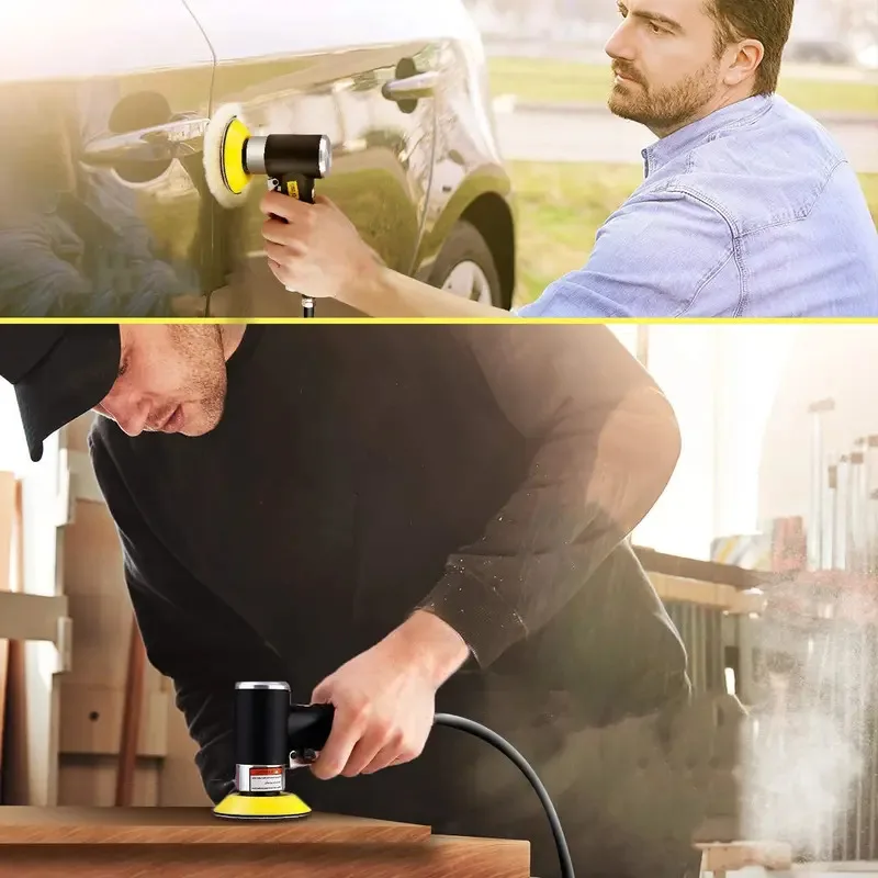 Mini Pneumatic Air Sander | Compact Orbital Finishing Tool for Detail Work - Thumbnail 7