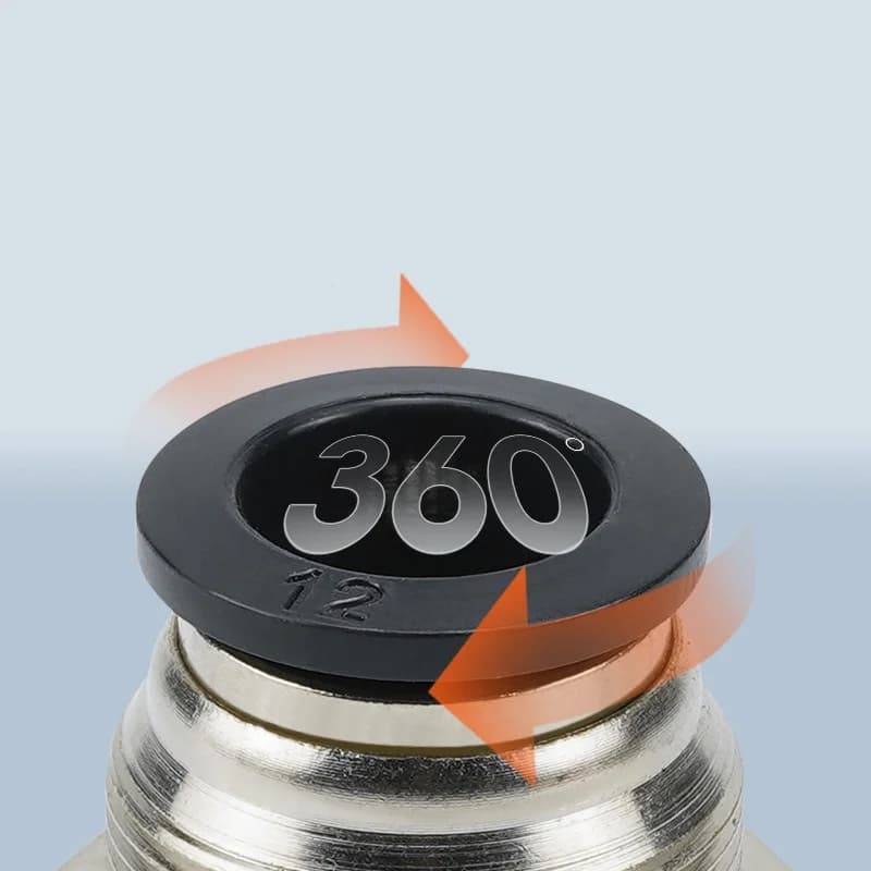 Right-Angle Pneumatic Fittings | Quick-Connect L-Shaped Bulkhead Adapter | 4-12mm Sizes - Thumbnail 4