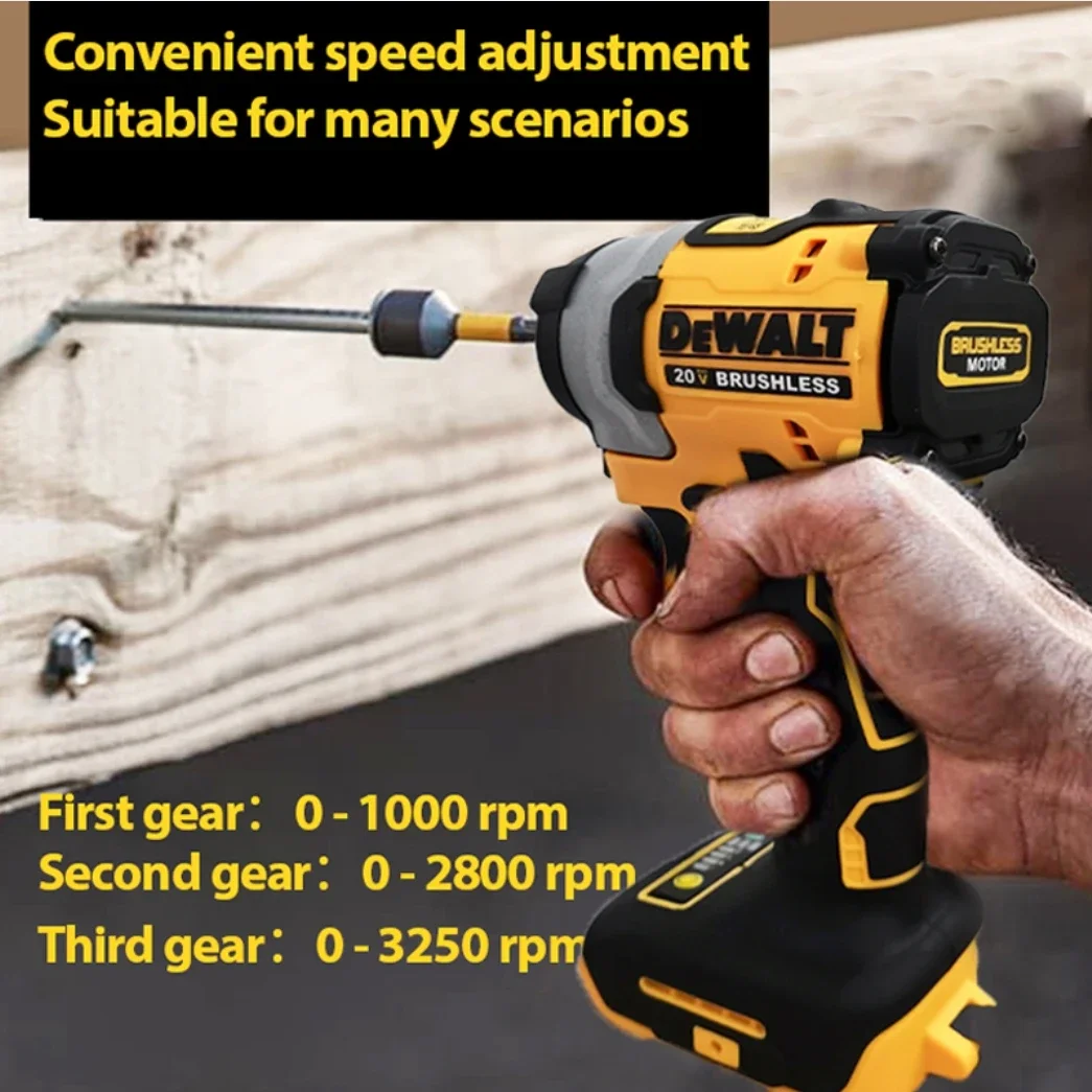 DEWALT DCF850 Impact Driver Electric Driver 20V Brushless Cordless 3250RPM screwdrivers High Torque tools Power Tools - Thumbnail 5