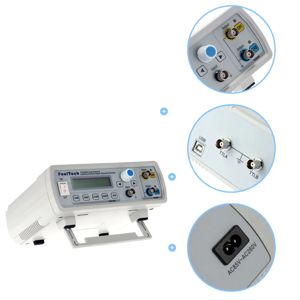 Dual-Channel Function Generator | 250MSa/s 12-Bit | 24MHz Arbitrary Waveform - Thumbnail 4