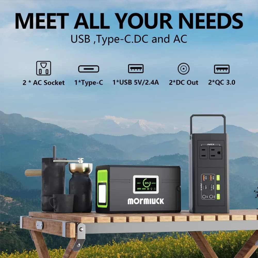 Power Station | 127W Solar-Ready Generator | 110V AC Outlet for Camping & Emergency Backup - Thumbnail 3