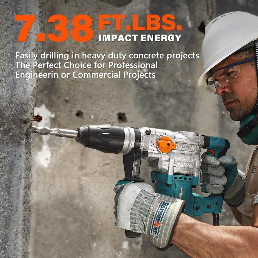 1-9/16 SDS-Max Rotary Hammer Drill | 13 Amp Motor | Vibration Control & Demolition Power - Thumbnail 4