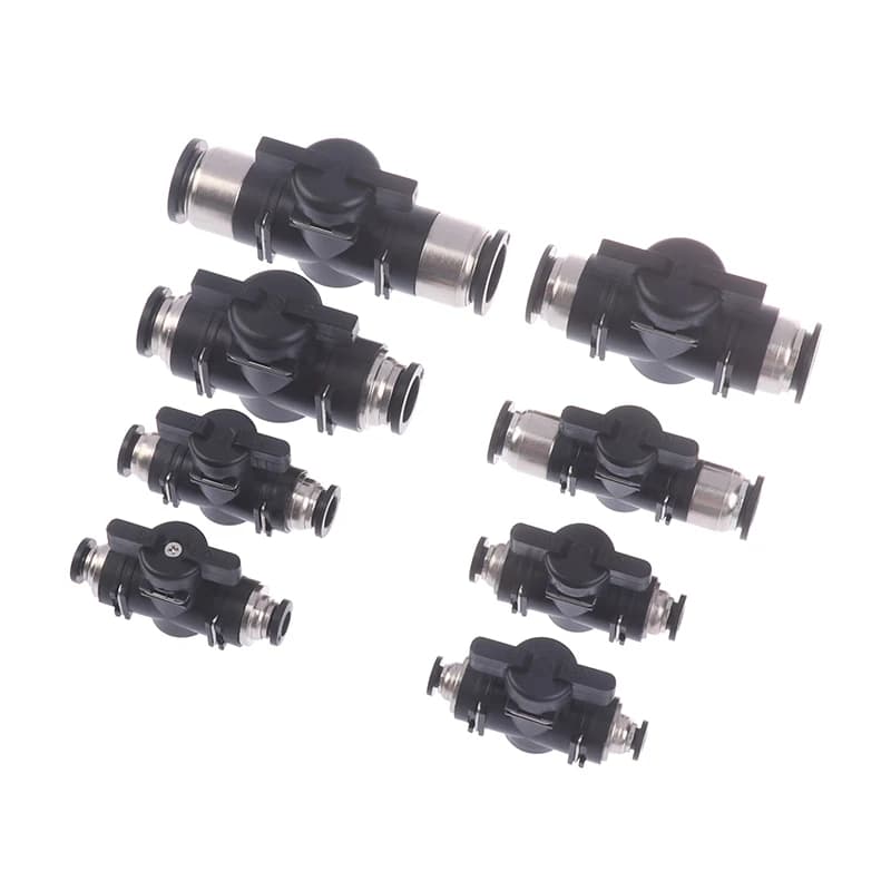 Push-to-Connect Air Fittings Kit | 4mm to 16mm Sizes | Quick-Release Pneumatic Hose Connectors - Thumbnail 3