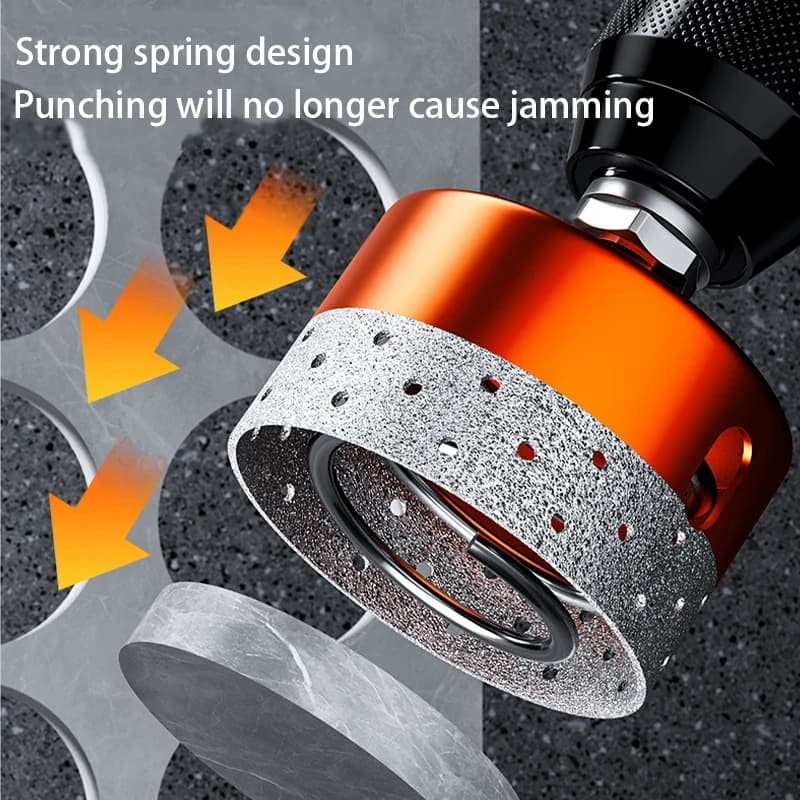 Diamond Brazed Core Dry Drill Bit for Porcelain Tiles Marble Glass Crowns Drill Granite Hole Saw Hole Cutter Tools - Thumbnail 5
