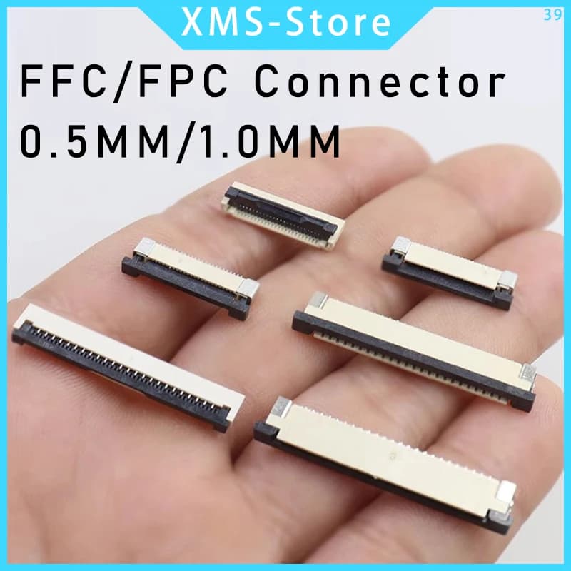 FPC/FFC Connector Set | 0.5mm & 1.0mm Pitch | Flip-Lock Socket for Flat Ribbon Cable - Thumbnail 3