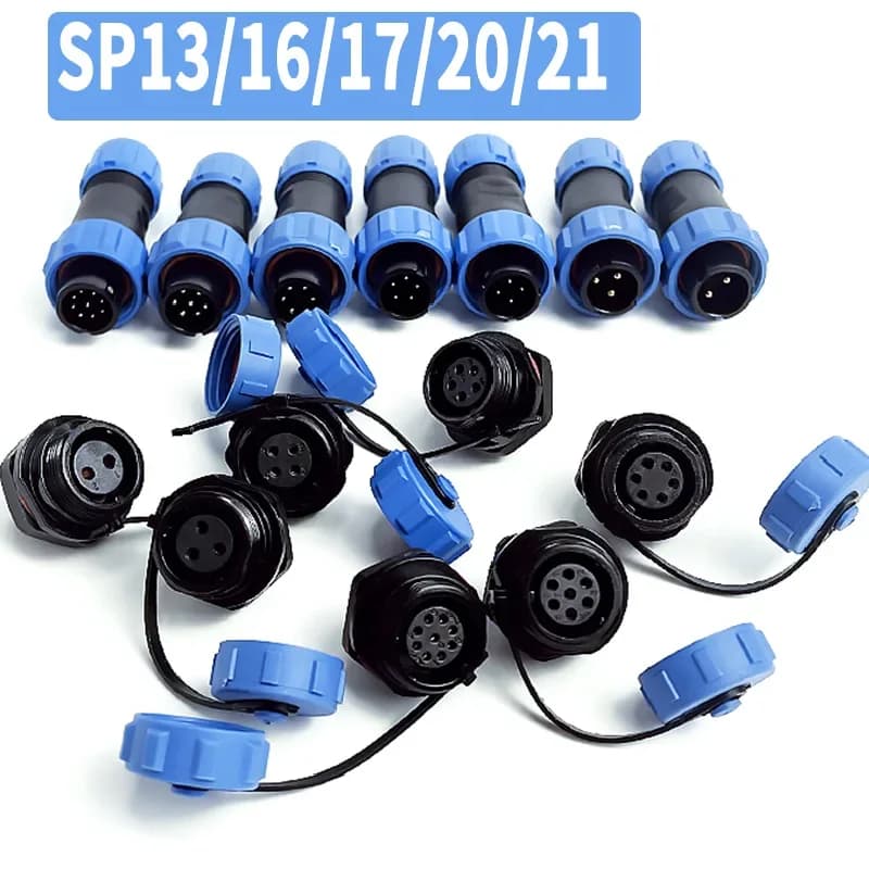 SP Series Aviation Connector Kit | IP68 Waterproof | 2-15 Pin Panel Mount Plugs & Sockets - Thumbnail 2