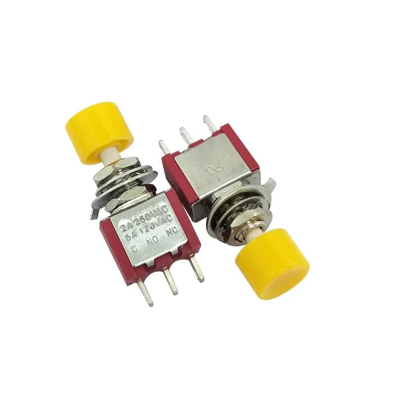 DS-612 Mini Push Button Switch | 6mm Momentary ON-(ON) | 2A 250VAC/5A 120VAC | 5-100 Pcs - Thumbnail 6