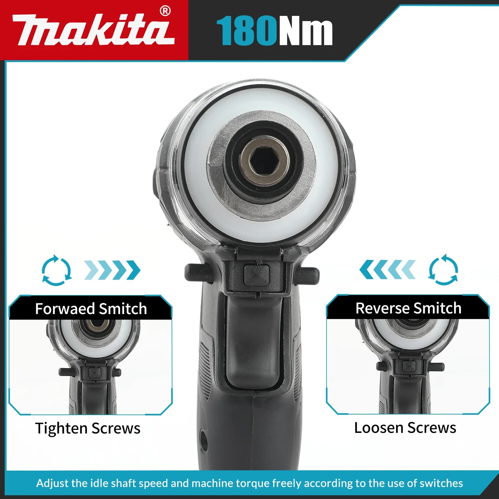 Makita DTD173 18V Brushless Impact Driver | 180 N·M Torque | LXT Cordless Power Tool for Wood & Bolts - Thumbnail 3