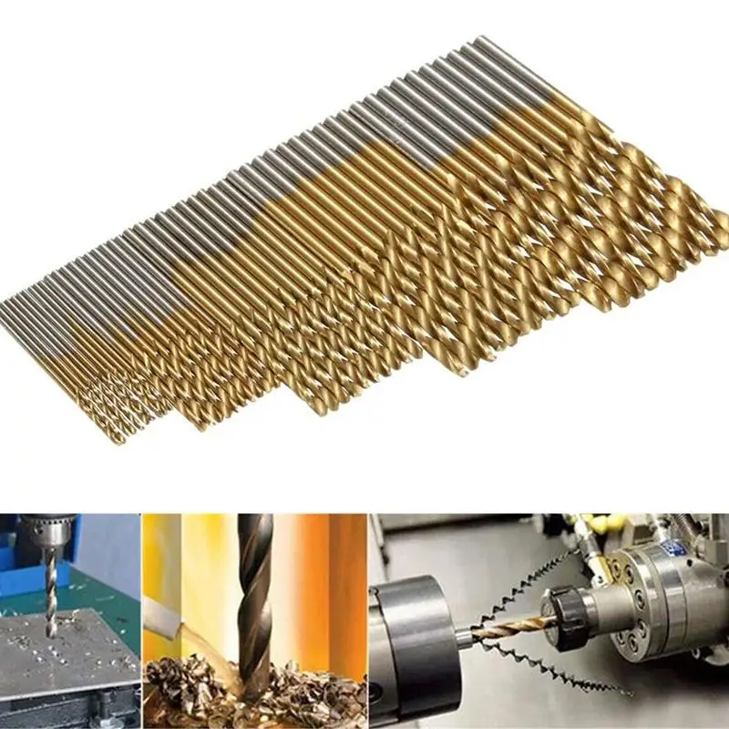 Titanium-Coated Screw Extractor Set | 5-Piece HSS Drill Bits (1-3mm) for Metal & Wood - Thumbnail 3