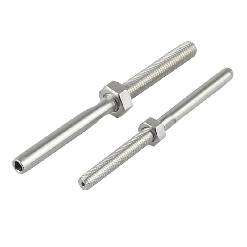 Steel Swage Stud Terminals | 4-Piece Threaded Set | Heavy-Duty Wire Rope Connectors for Durability - Thumbnail 6