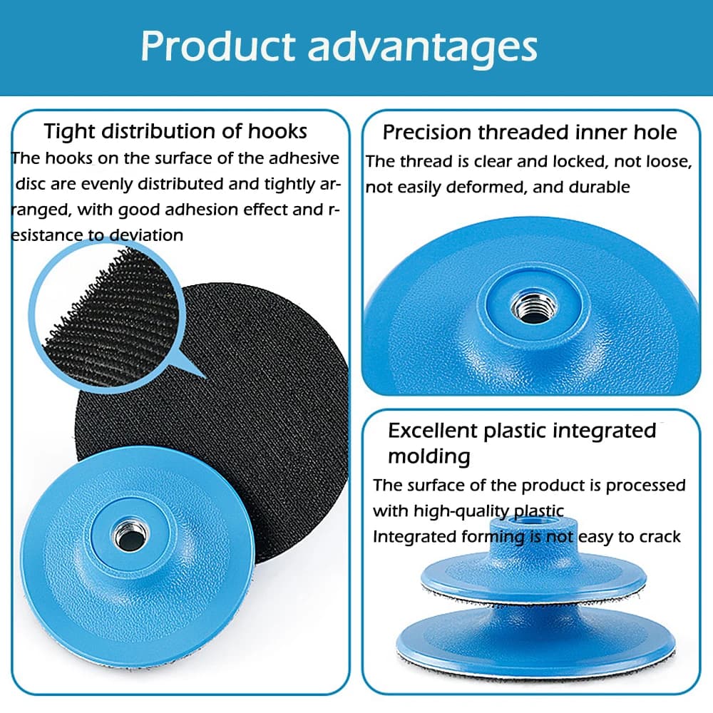 Self-Adhesive Backing Pad | 3 & 4 Discs | M10/M14 Thread for Sander & Angle Grinder - Thumbnail 5