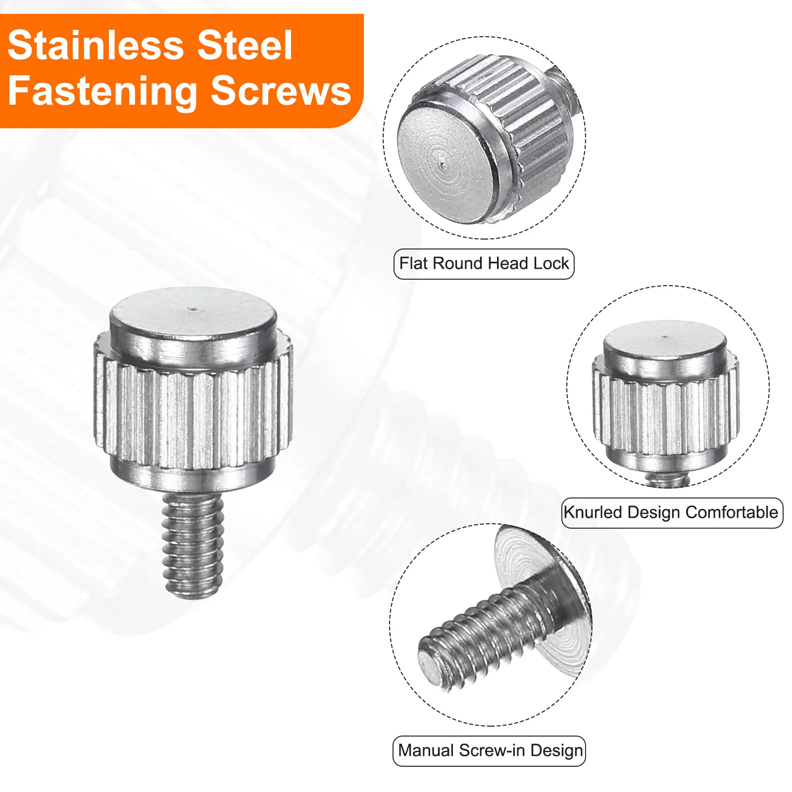 M2.5 Knurled Thumb Screws | 12pcs Stainless Steel Set | For Caliper & Machine Adjustment - Thumbnail 4