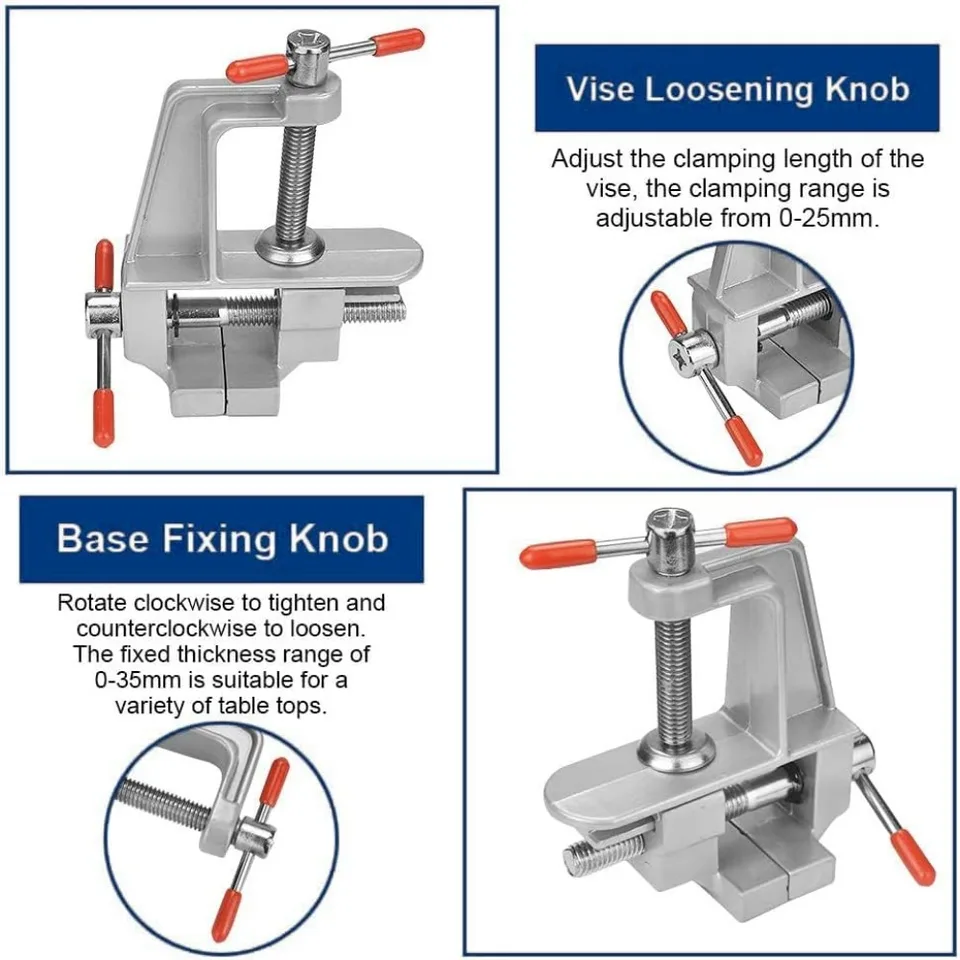 Bench Vice | Hobby Table Clamp | For Jewelry Making & Crafts - Thumbnail 3