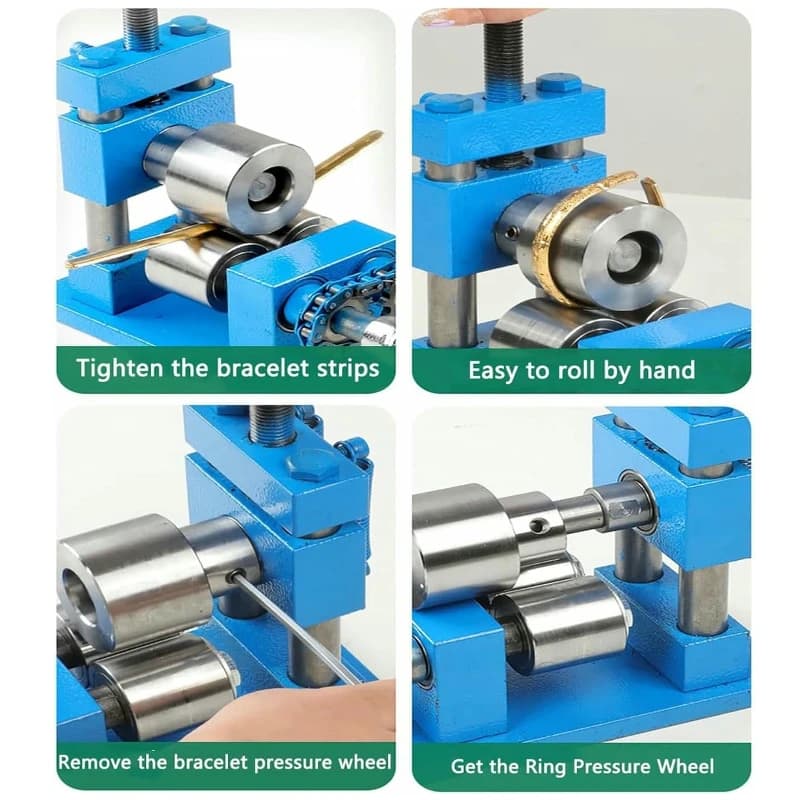 Jewelry Rolling Mill | 56mm & 18mm Rollers | Manual Ring Bender for Metalworking & Repair - Thumbnail 2