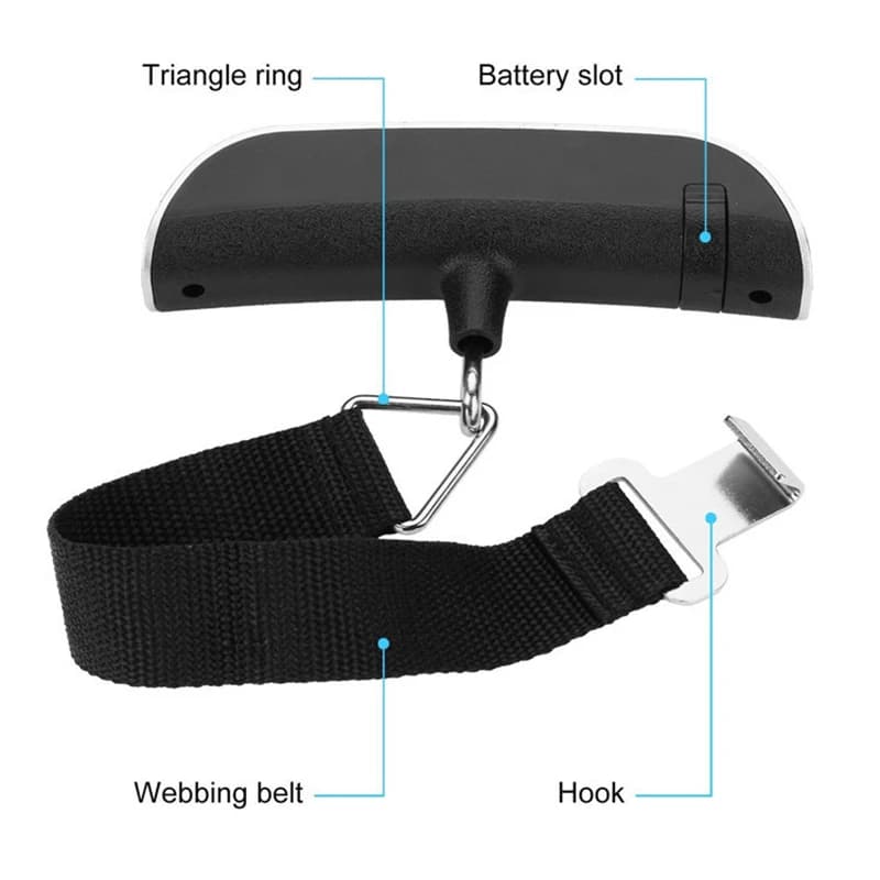 Digital Hanging Scale | 110lb/50kg Capacity | Travel & Industrial Use - Thumbnail 5