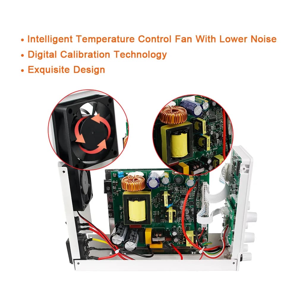 Adjustable DC Power Supply | 30V/60V/120V Lab Bench Source | For Electronics Repair & Battery Charging - Thumbnail 6