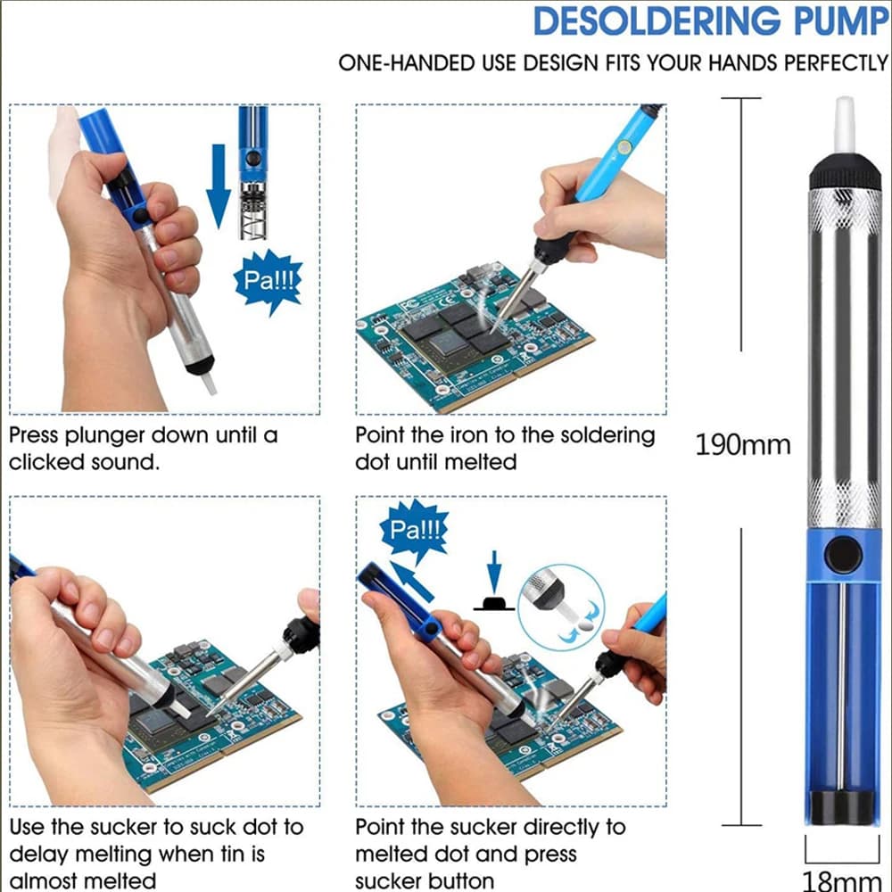 60W Soldering Station Kit | 20-in-1 Precision Tool with Digital Multimeter & 5 Interchangeable Tips - Thumbnail 3