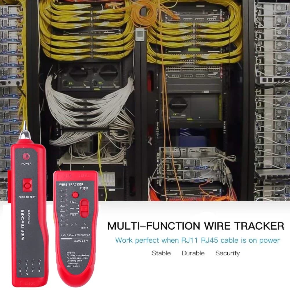 LAN Cable Tester | RJ45 Cat5/Cat6 UTP/STP Line Finder | Wire Tracker & Tone Diagnoser - Thumbnail 2