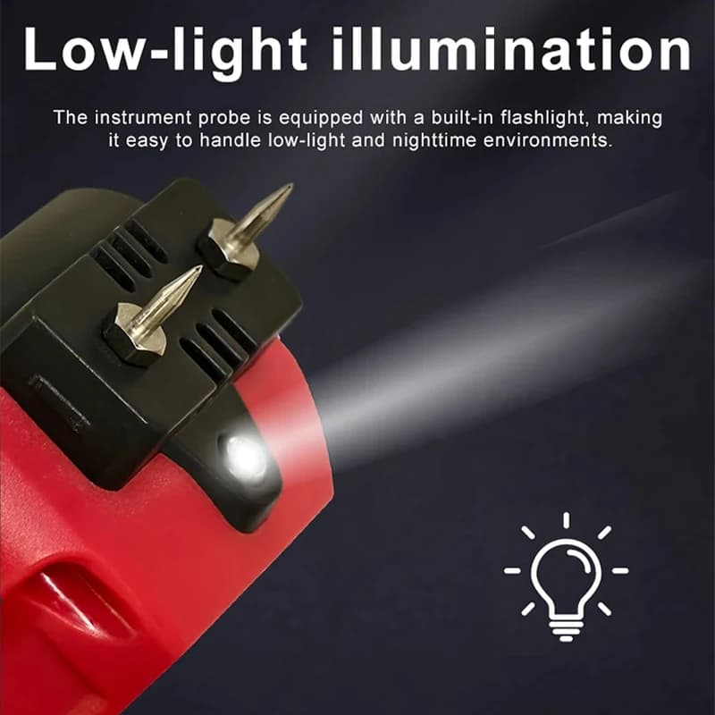 Wood Moisture Meter | UT377B Pin Tester for Timber & Building Materials | LED Flashlight - Thumbnail 6