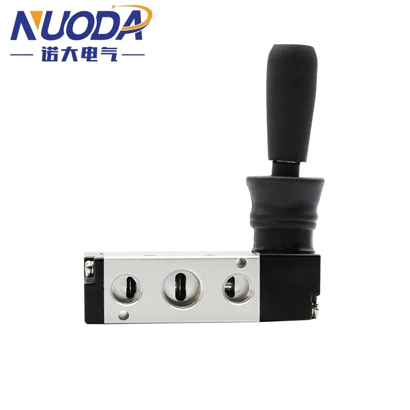 5/2-Way Pneumatic Valve | Manual Hand Lever Control | 3/5-Port Push-Pull Valve - Thumbnail 5