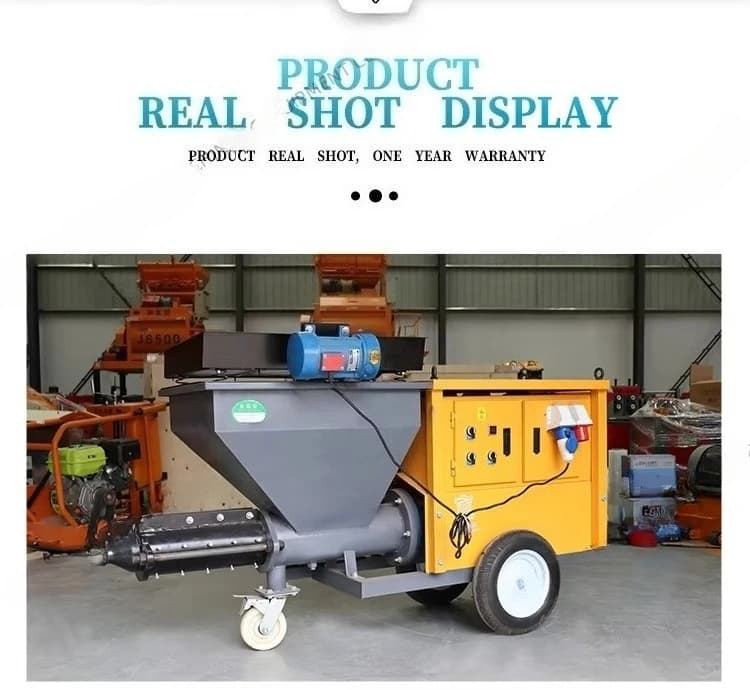 Mortar & Plaster Sprayer | Electric & Diesel Models | High-Volume Construction Spraying Machine - Thumbnail 3
