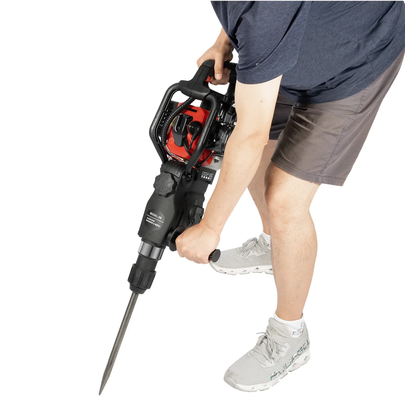 3-in-1 Multi-purpose Gasoline Hammer, Handheld Gasoline Impact Drill, Crushing and Demolition Pick, Concrete Destruction Tool - Thumbnail 4