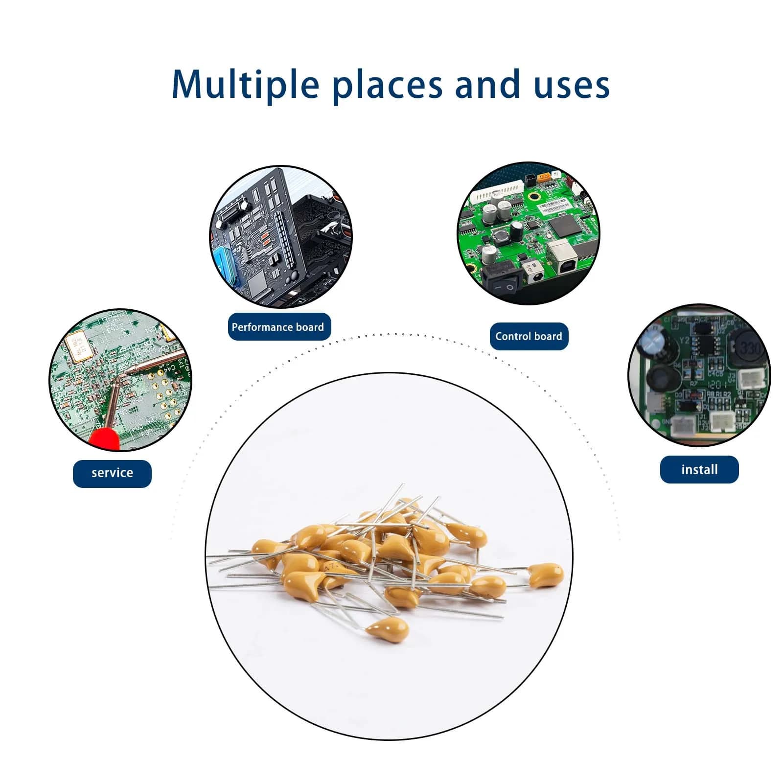 Ceramic Capacitor Kit | 480-Piece Assortment | 24 Values 0.1uF-10uF | For Guitar & Audio Electronics - Thumbnail 6