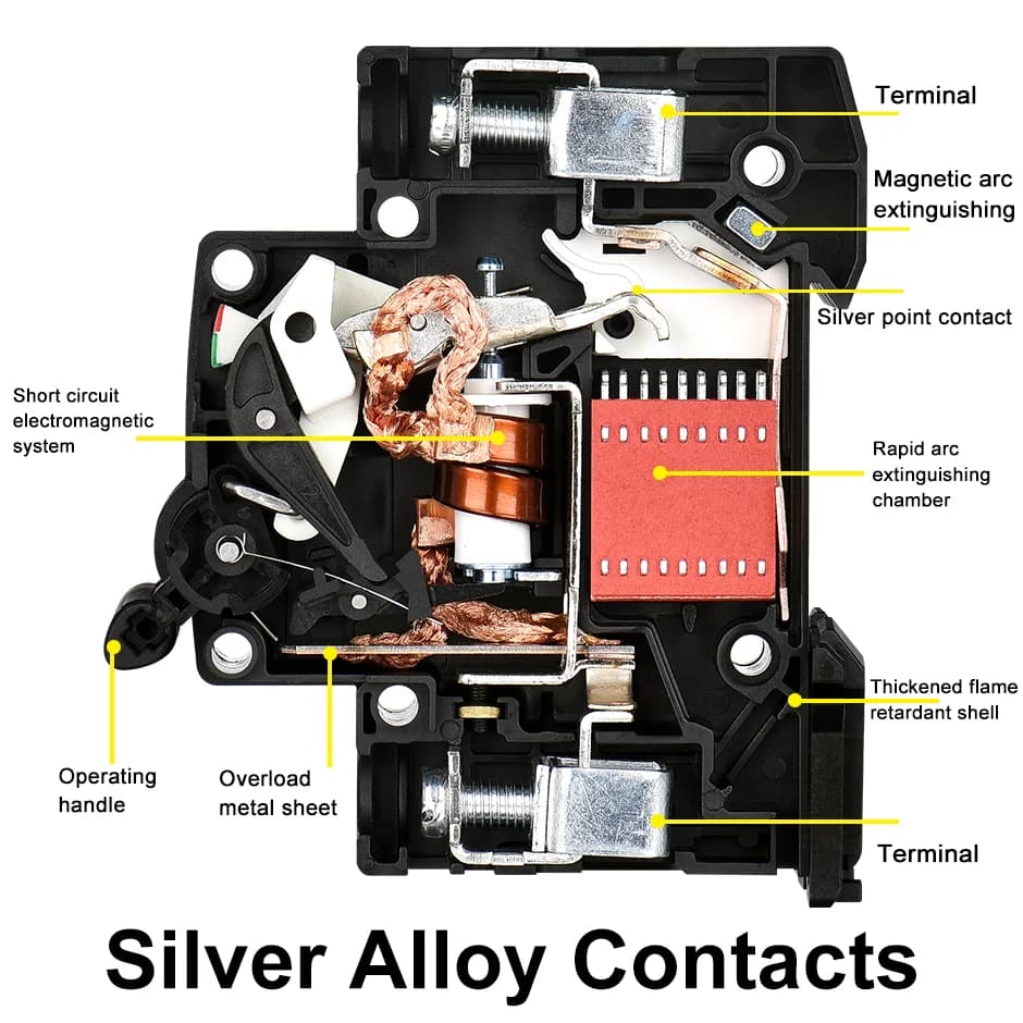 Solar DC Circuit Breaker | 1000V DC | 100A Capacity | Overload & Battery Protection - Thumbnail 5
