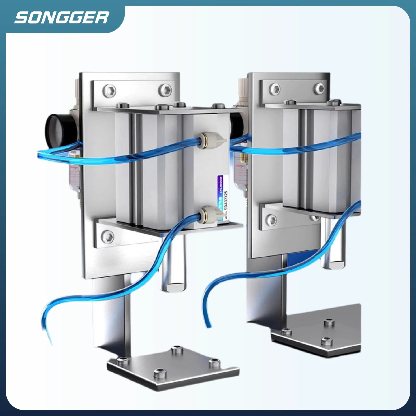 Series Compact Pneumatic Cylinder | Double-Acting Aluminum Body | 12‑100mm Bore - Thumbnail 3
