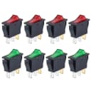 8pcs Green Red