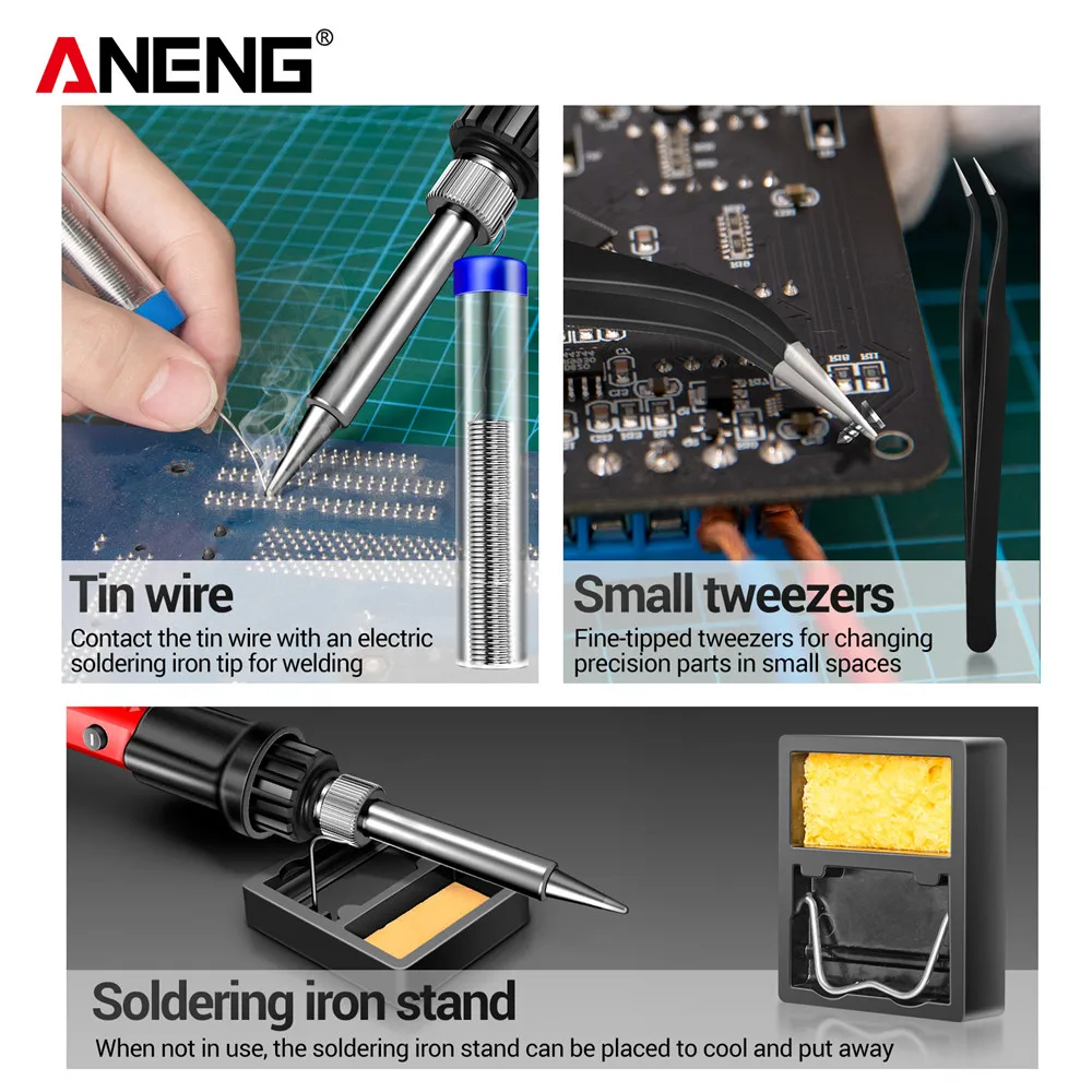 Digital Soldering Station | Adjustable Temperature Control | Portable Repair Kit - Thumbnail 5
