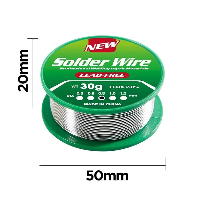 Rosin-Core Solder Wire | 20g Lead-Free SN99.3Cu0.7 Alloy | Precision Electronics & Metalwork - Thumbnail 2