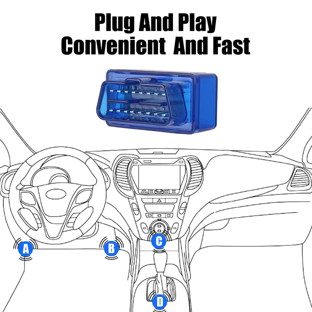 ELM327 OBD2 Bluetooth Scanner | Dual-Mode iOS/Android Adapter | Real-Time Code Reader - Thumbnail 5