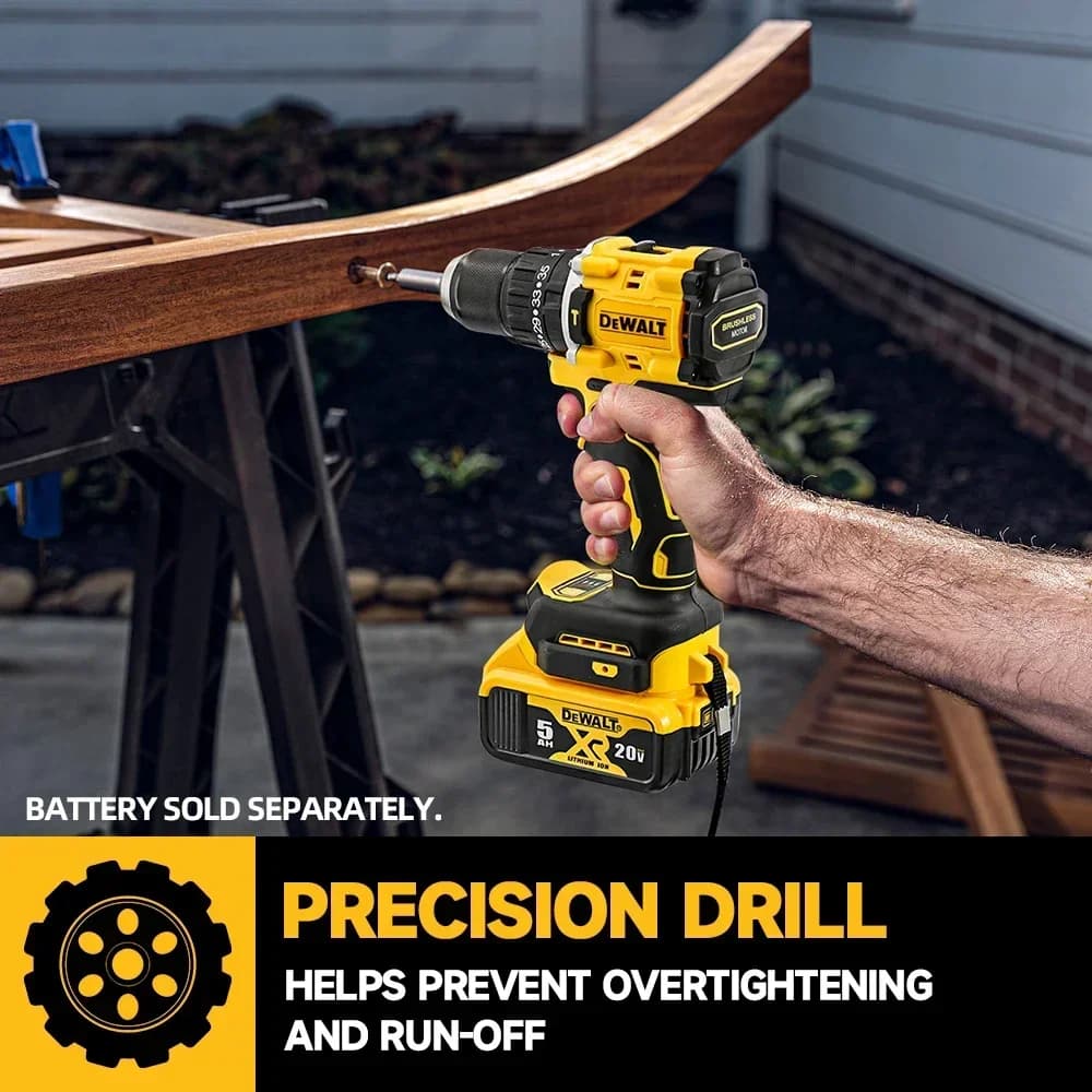 DEWALT DCD805 Brushless Cordless Impact Driver | High-Torque Professional Drill | Variable Speed Control - Thumbnail 3
