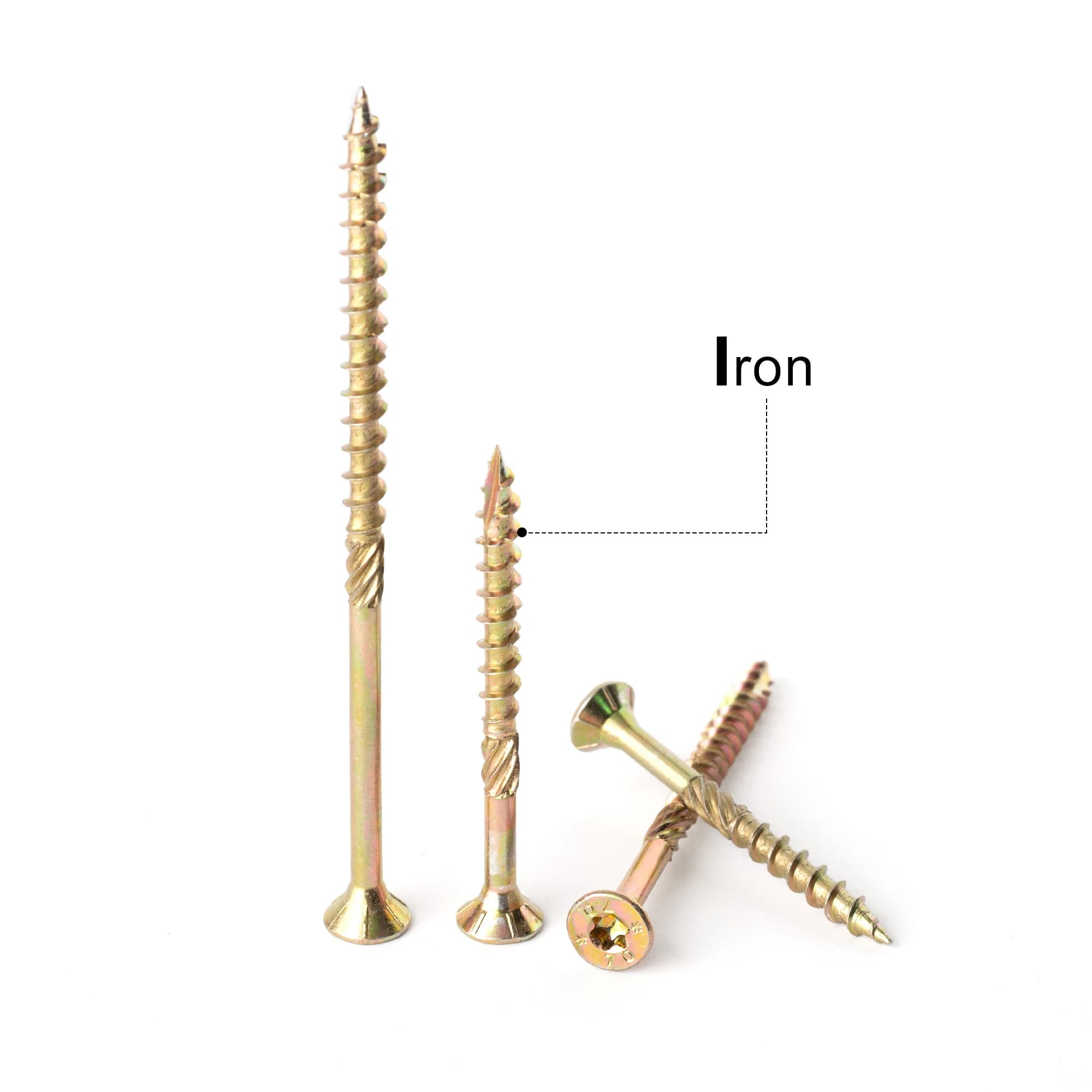 Knurled Wood Deck Screws | 20pcs Rust-Resistant | Self-Tapping Drywall Fasteners - Thumbnail 4