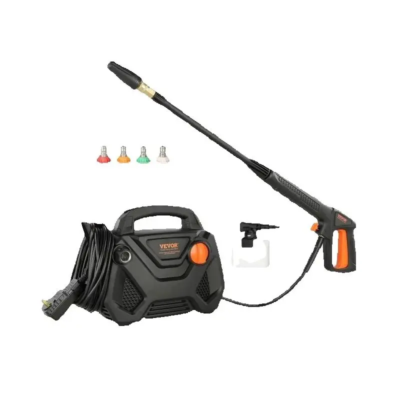 2150 PSI Electric Pressure Washer | 1.85 GPM with Foam Cannon | 5 Nozzles, 20ft Hose & 35ft Power Cord - Thumbnail 2
