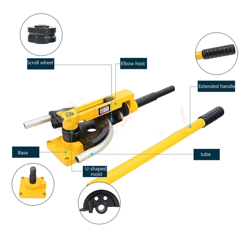 Manual Pipe Bender | SWG-25S Model | Heavy-Duty Tube Forming Tool - Thumbnail 2