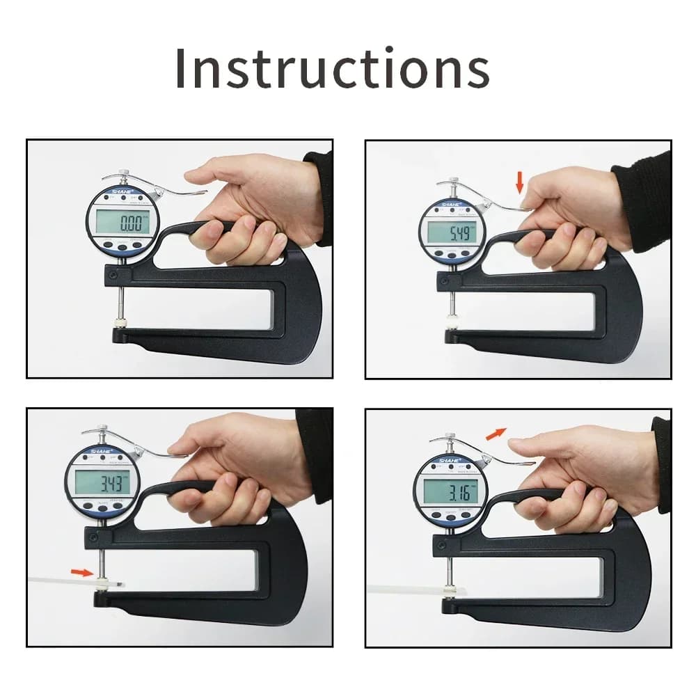 Digital Thickness Gauge | 0-10/25mm Range | 0.01mm High-Accuracy Measurement Tool - Thumbnail 6