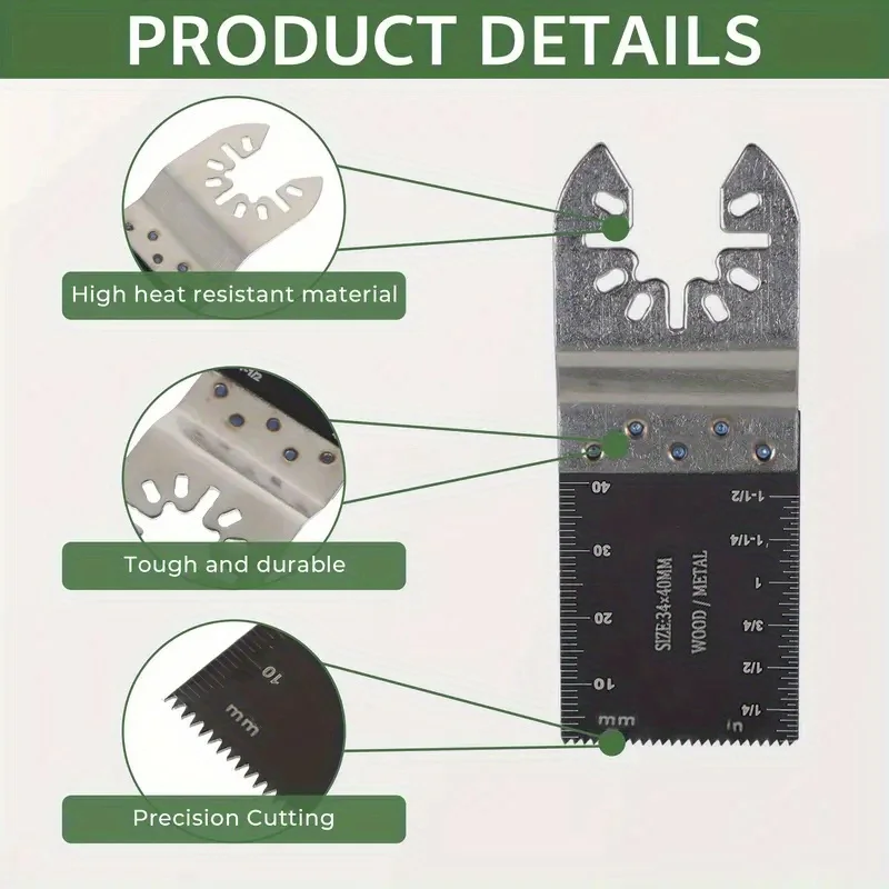 Oscillating Multi-Tool Saw Blades | Bi-Metal for Wood & PVC | Universal Fit - Thumbnail 3