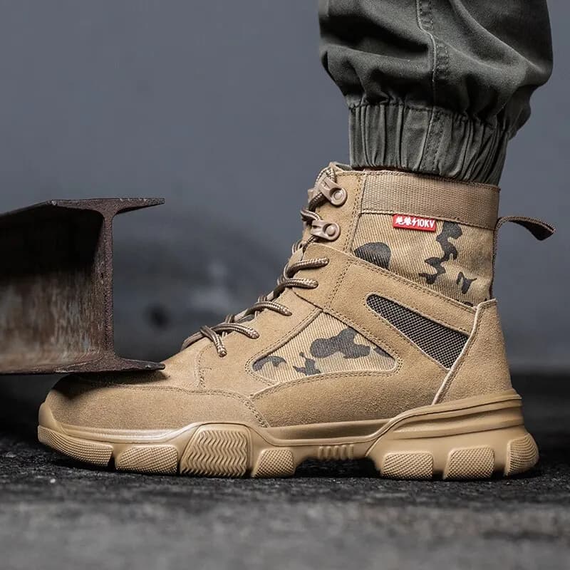 Combat Safety Boots | Steel Toe Anti-Puncture | Men's Outdoor Work & Protective Footwear - Thumbnail 6
