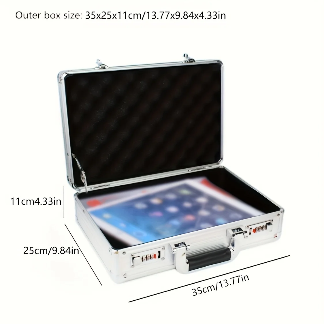 Alloy Portable Tool Case | Password Lock & Sponge Insert | Fall Protection for Precision Tools - Thumbnail 2