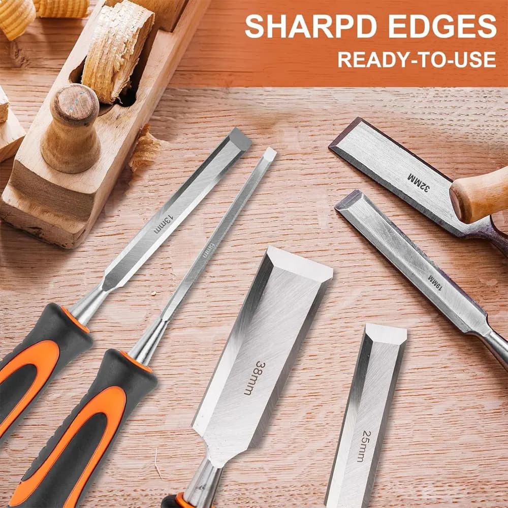 Wood Carving Chisel Set | 10-Piece Premium Tool Kit for Fine Woodworking - Thumbnail 2