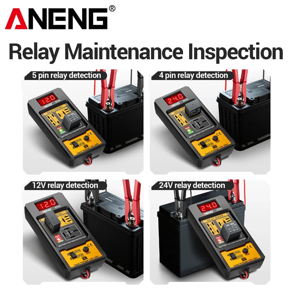 Relay Tester | Car Battery Voltage & Alternator Analyzer | 11-25V LED Indicator - Thumbnail 3