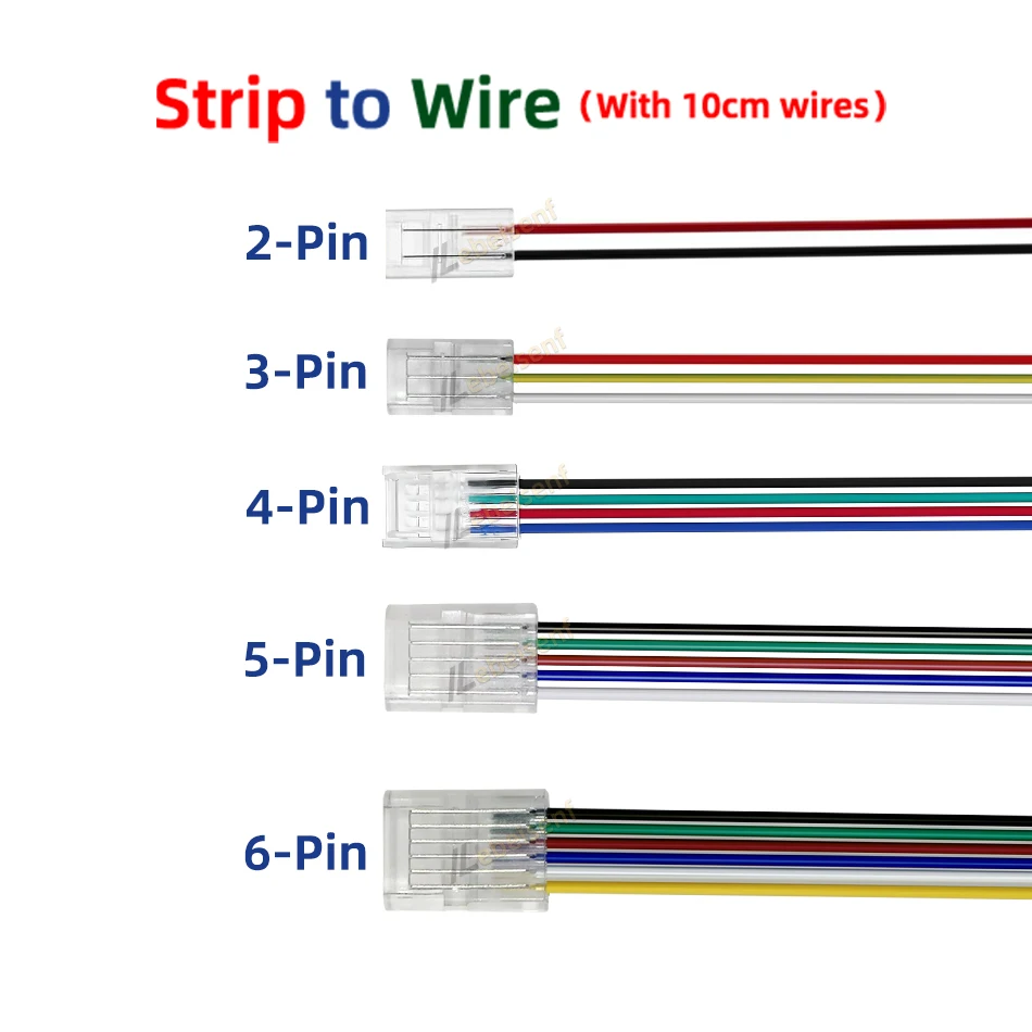 LED Strip Connectors | 8mm-12mm Quick Connect | 2-6 Pin IP65 Waterproof Extension - Thumbnail 6