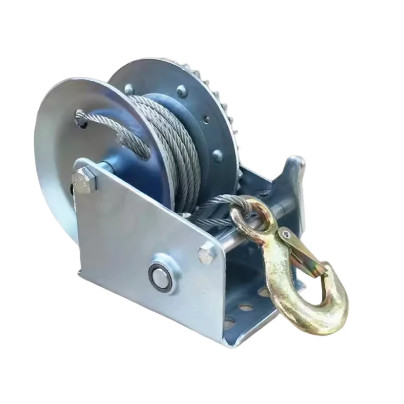 Heavy-Duty Hand Winch | 3000 lb Capacity | Self-Locking Hoist for Trailers & Boats - Thumbnail 6