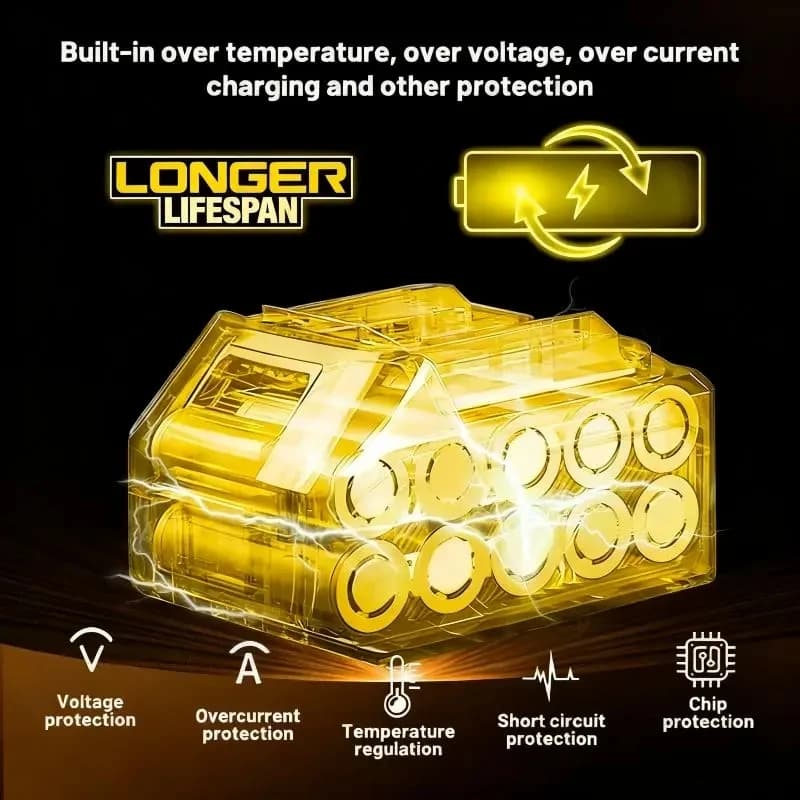 DeWALT 20V/60V 9000mAh High-Capacity Battery | DCB200 Series | Extended Runtime for Power Tools - Thumbnail 3
