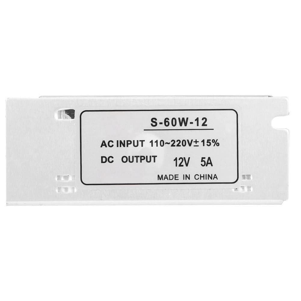 60W 12V 5A DC Power Adapter | Universal LED Strip & Device Power Supply - Thumbnail 5