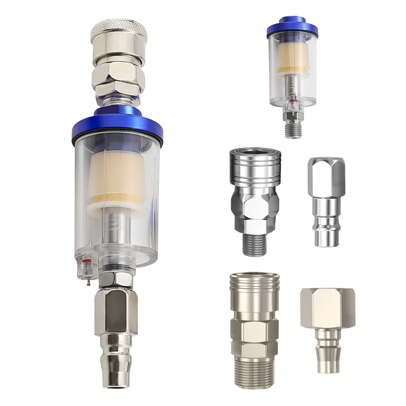 Air Compressor Moisture Separator | 1/4 NPT Water Trap Filter for Sprayers - Thumbnail 2