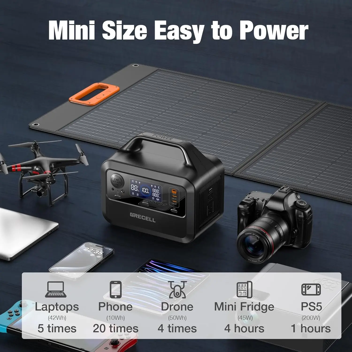 Power Station | 300W Output & 230Wh LiFePO4 Battery | Fast Solar Charging for Camping & Home Backup - Thumbnail 3