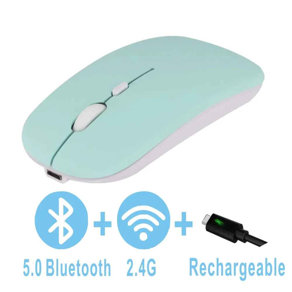 Ergonomic Gaming Mouse | Wireless Bluetooth & USB 2.4GHz | Silent Rechargeable Design for PC & Laptop - Thumbnail 5